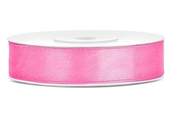 Růžová stuha 12 mm x 25 m (1 ks)