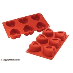Forma silikon terakota :SAVARIN SRDCE 6 x 125ml 