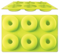 Silikonová pečící forma na 6 donutů - 29x17,5cm