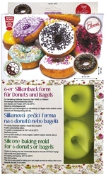 Silikonová pečící forma na 6 donutů - 29x17,5cm