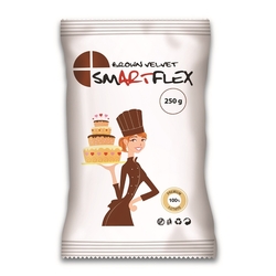 Smartflex Brown Velvet Vanilka 250 g v sáčku, hnědá potahovací hmota