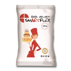 Smartflex Red Velvet Vanilka 250 g v sáčku, červená potahovací hmota 