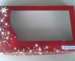 Vánoční krabice na cukroví červená (36 x 22 x 5 cm