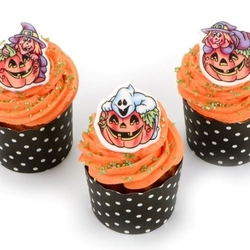 Košíčky na cupcake - tvary černé s bílými tečkami 20ks