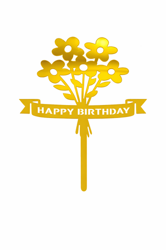Zlatý zápich Happy Birthday č.14