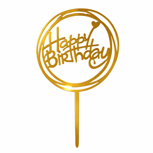 Zlatý zápich Happy Birthday č.10