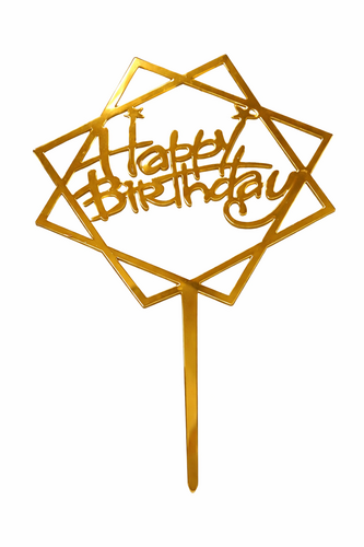 Zlatý zápich Happy Birthday č.4