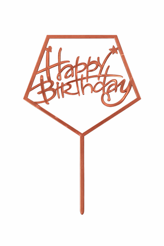 Růžový zápich Happy Birthday č.5