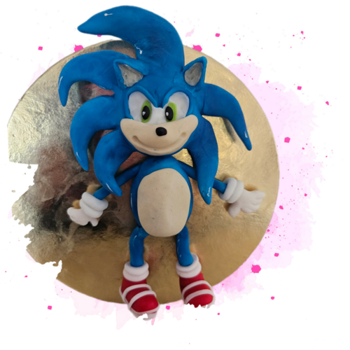 Fondánová figurka Sonic 2D 