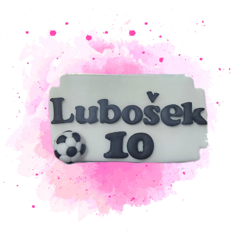 Fondánová figurka Různé cedulky