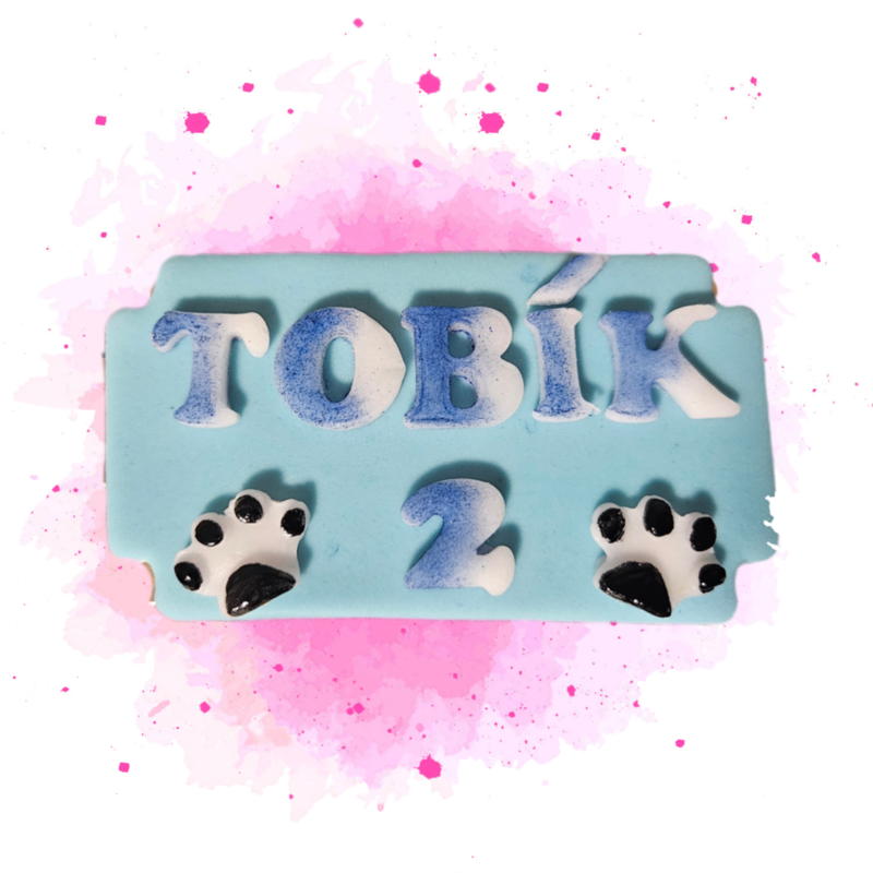 Fondánová figurka Různé cedulky