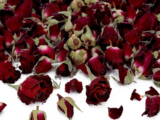 Sušené květy růží,tmavé červené 10g