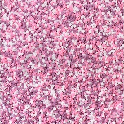 Cukrová srdíčka fialovo-růžovo-bílá, 50 g 