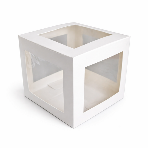 Dortový box na dorty s 5 okny (25 x 25 x 25 cm)