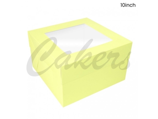 Dortová krabice žlutá 26 x 26 x 15 cm