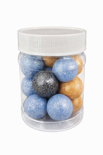BALLS MIX- Black Silver,Gold,Blue Pearl 12ks