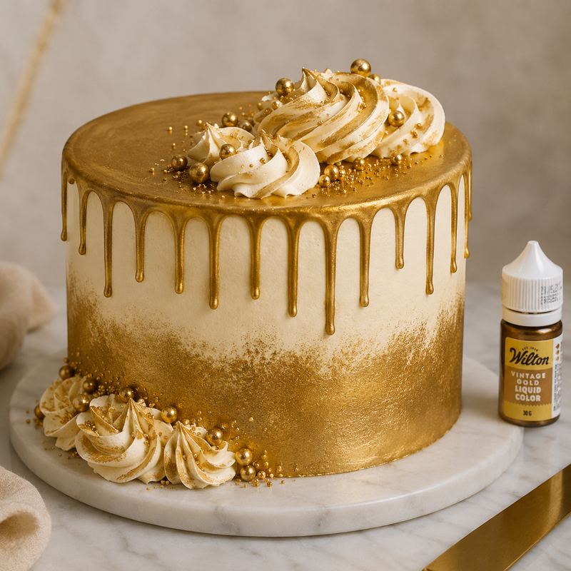  Wilton tekutá barva Vintage Gold 30g