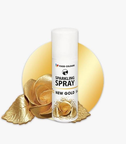 Food Colours Barva ve spreji Gold Zlatá, 50 ml