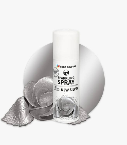 Food Colours Barva ve spreji Silver - Stříbrná, 50 ml
