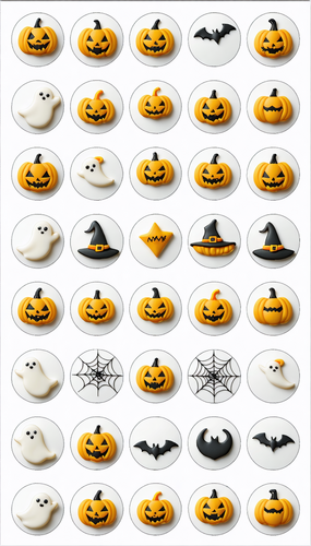 SUGAR STAMP  - Pusinky -  předtištěné předlohy - Halloween