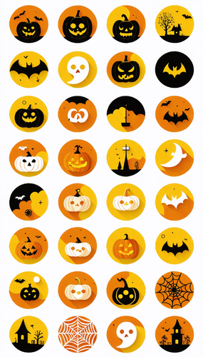 SUGAR STAMP  - Pusinky -  předtištěné předlohy - Halloween