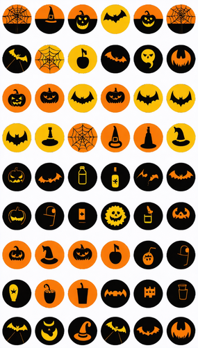 SUGAR STAMP  - Pusinky -  předtištěné předlohy - Halloween