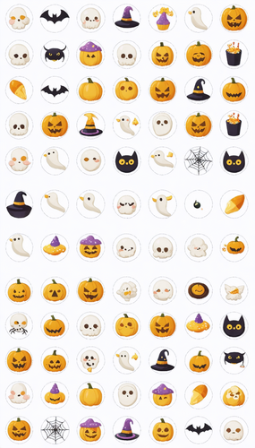 SUGAR STAMP  - Pusinky -  předtištěné předlohy - Halloween
