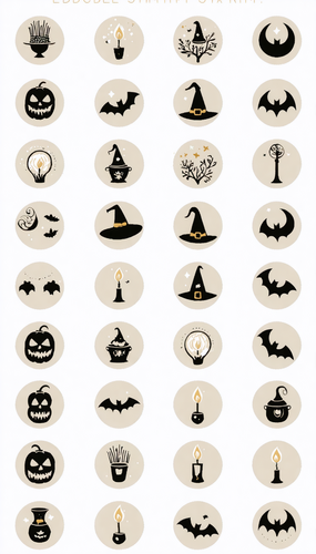 SUGAR STAMP  - Pusinky -  předtištěné předlohy - Halloween
