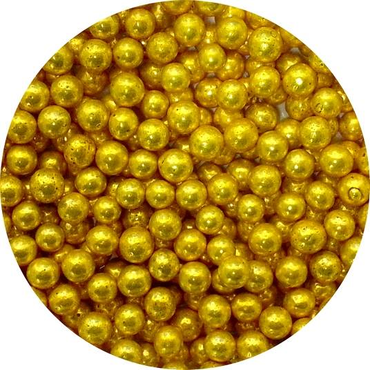 Cukrové perly ZLATÉ 6-7mm (50g)