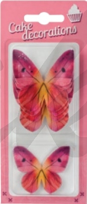 Dekorace z jedlého papíru Motýlci duhoví (8 ks) - kopie