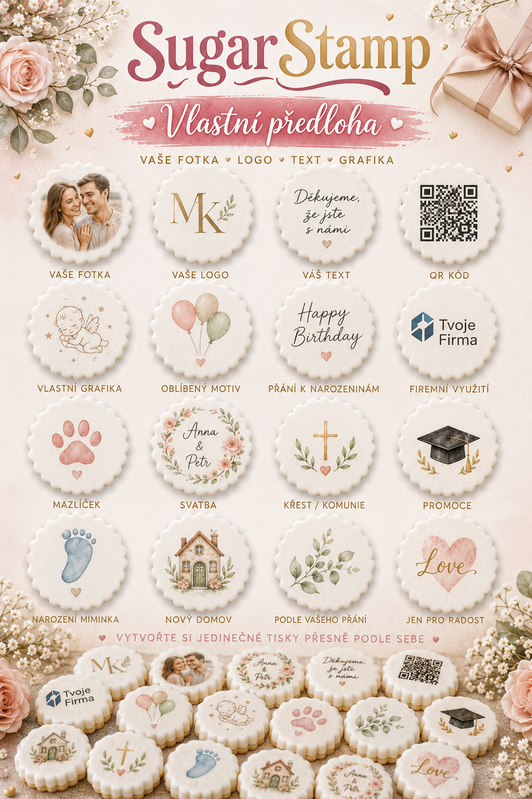 Tisk na SUGAR STAMP ,  tisk dle Vaší předlohy 