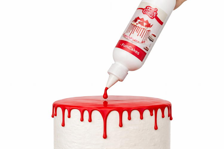 Stékající poleva DRIP SYTÉ ČERVENÁ 180g  
