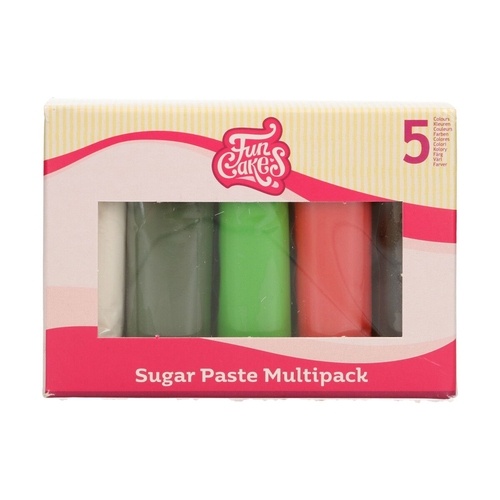 Cukrová pasta FunCakes Christmas multipack 5x100 g