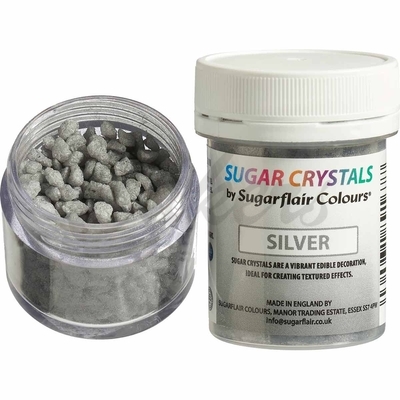 Sugarflair Sugar Crystals Silver 40 g