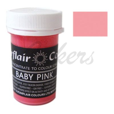 Pastelová gelová barva Sugarflair (25 g) Baby Pink