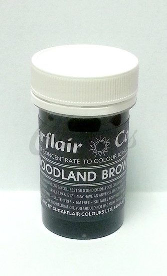 Pastelová gelová Sugarflair (25 g) Woodland Brown