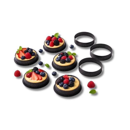 TARTE RING RÁFKY perforované -pr.80mm, v.20mm 6ks