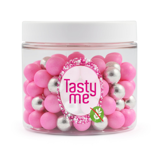 Směs posypek stříbrno-růžová 10 mm 125 g - bezlepek